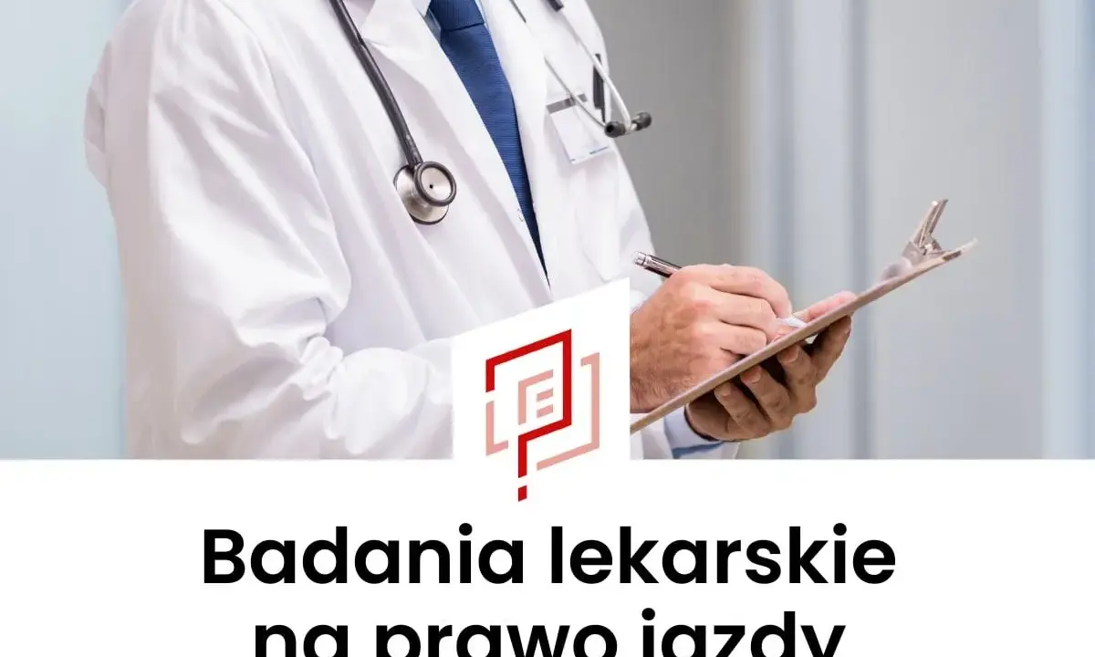 Lekarz w białym kitlu z notatnikiem i stetoskopem. Badania lekarskie na prawo jazdy - dowiedz się, jak wyglądają.