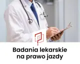Lekarz w białym kitlu z notatnikiem i długopisem. Badania lekarskie na prawo jazdy, w tym przedłużenie prawa jazdy okulista.