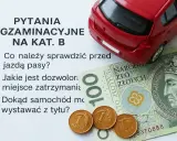 Pytania egzaminacyjne na kat. B, czerwony samochodzik, banknot 100 zł i grosze. Zastanawiasz się, ile teraz kosztuje prawo jazdy?