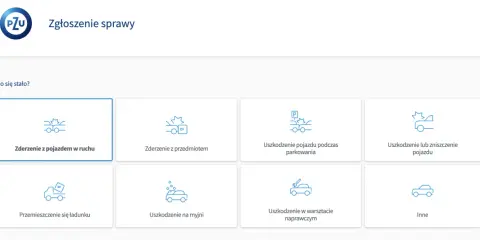 Wybierz przyczynę szkody, aby zgłosić ją w PZU. Sprawdź, ile czasu na zgłoszenie szkody PZU masz w swojej sytuacji.