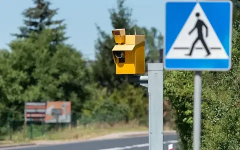 Żółty fotoradar przy przejściu dla pieszych. Uważaj, bo kara za przekroczenie prędkości może być wysoka!