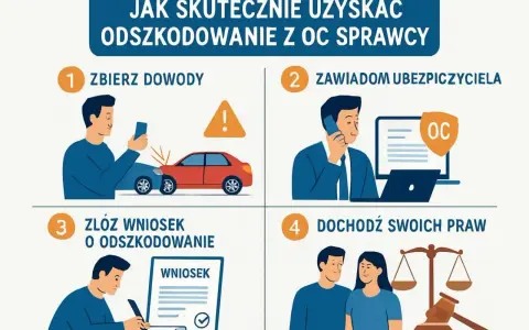 Jak uzyskać odszkodowanie z OC sprawcy po wypadku: zbierz dowody, zgłoś szkodę, złóż wniosek i dochodź swoich praw.