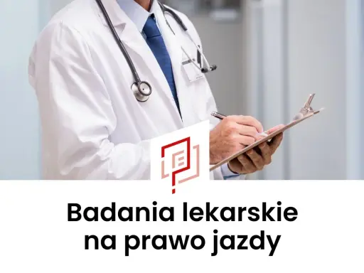 Lekarz w białym kitlu z notatnikiem i stetoskopem. Badania lekarskie na prawo jazdy - dowiedz się, jak wyglądają.