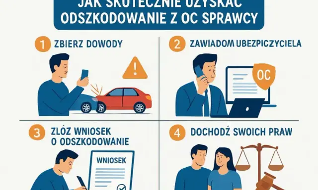 Jak uzyskać odszkodowanie z OC sprawcy po wypadku: zbierz dowody, zgłoś szkodę, złóż wniosek i dochodź swoich praw.