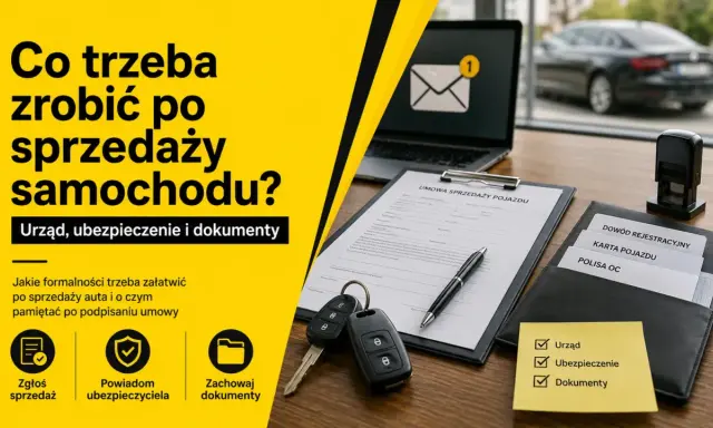 Formalności po sprzedaży auta: zgłoś sprzedaż, powiadom ubezpieczyciela, zachowaj dokumenty. Unikniesz kary za niezgłoszenie sprzedaży samochodu ubezpieczycielowi.